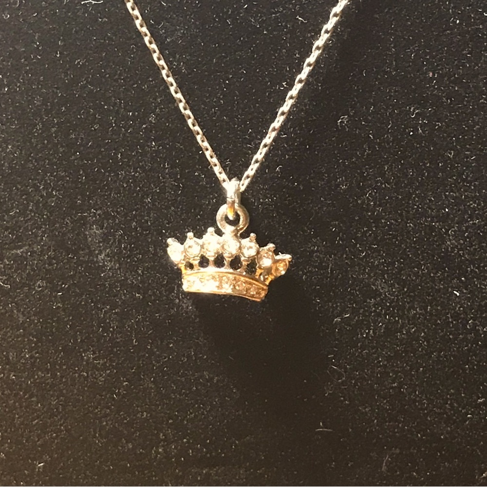 Juicy Couture necklace with crown pendant, Swarovski Crystals vintage
